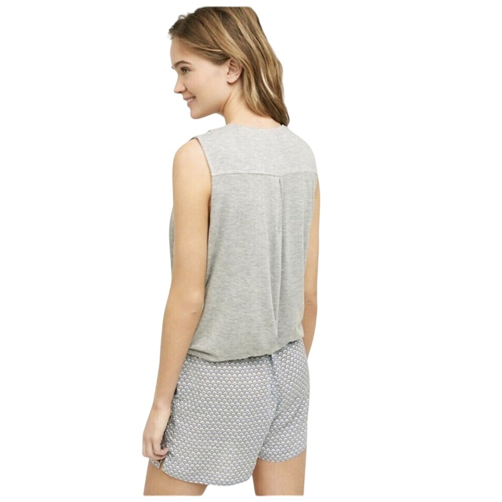 Anthropologie Hei‎ Hei Romper M Faux Wrap Stretch Pockets Preppy Coastal Casual